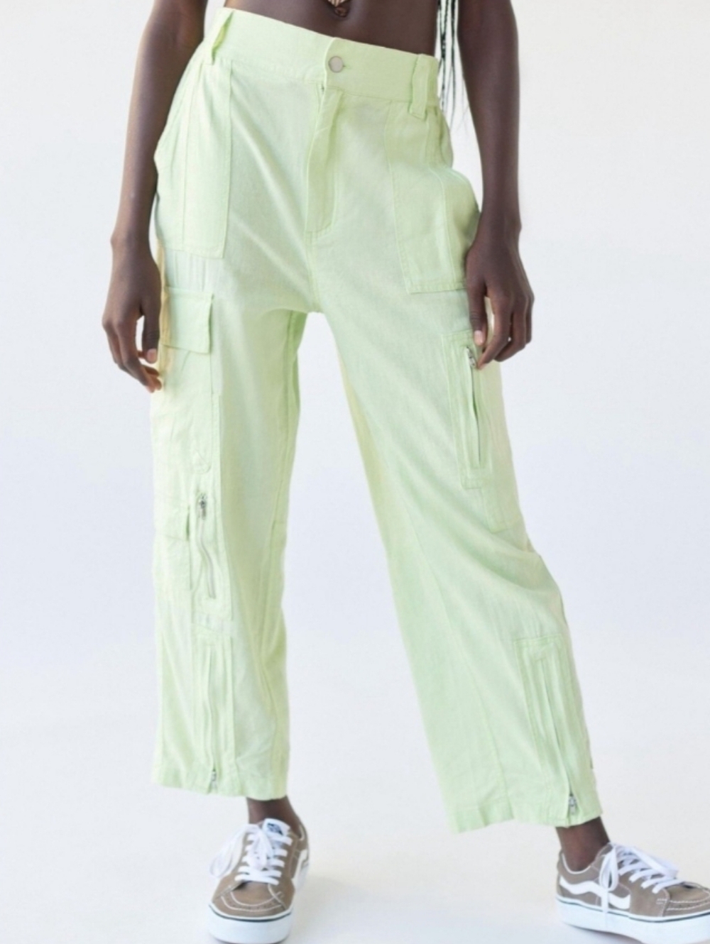 Urban Outfitters Linen Blend Cargo Pants Size Large